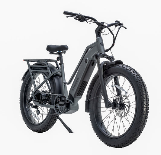 Favoritebikes StormX Fat tire Ebike Costco features a rugged frame, front suspension, and oversized tires for off-road cycling performance.