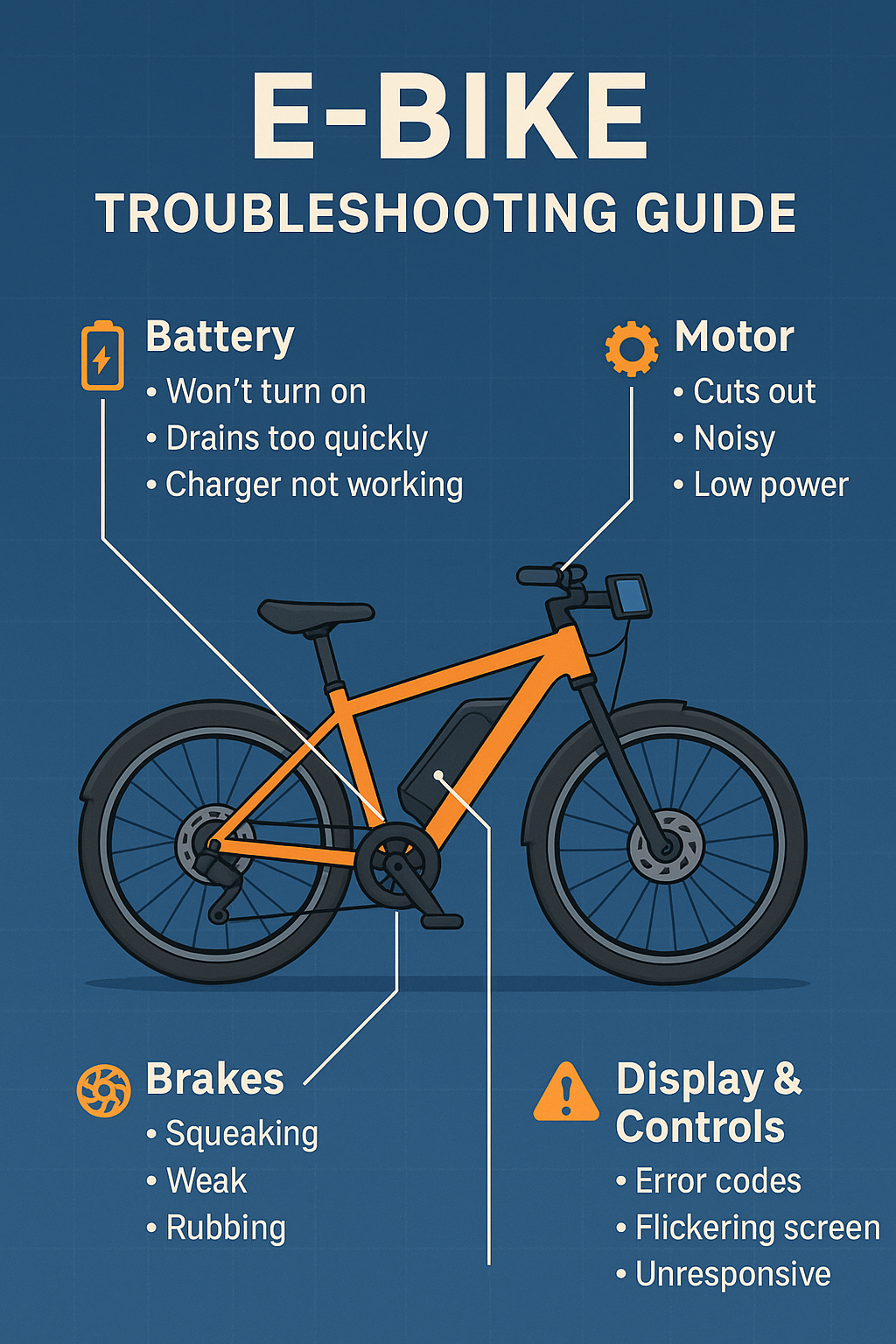 E-Bike Troubleshooting Guide (2025): Common Problems and Quick Fixes for Every Rider