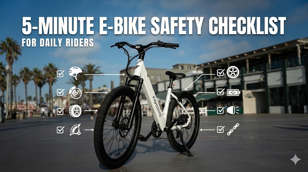 Before Every Ride: 5-Minute E-Bike Safety & Function Checklist for Daily Riders