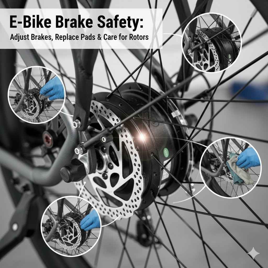 E-Bike Brake Safety: Adjust Brakes, Replace Pads & Care for Rotors