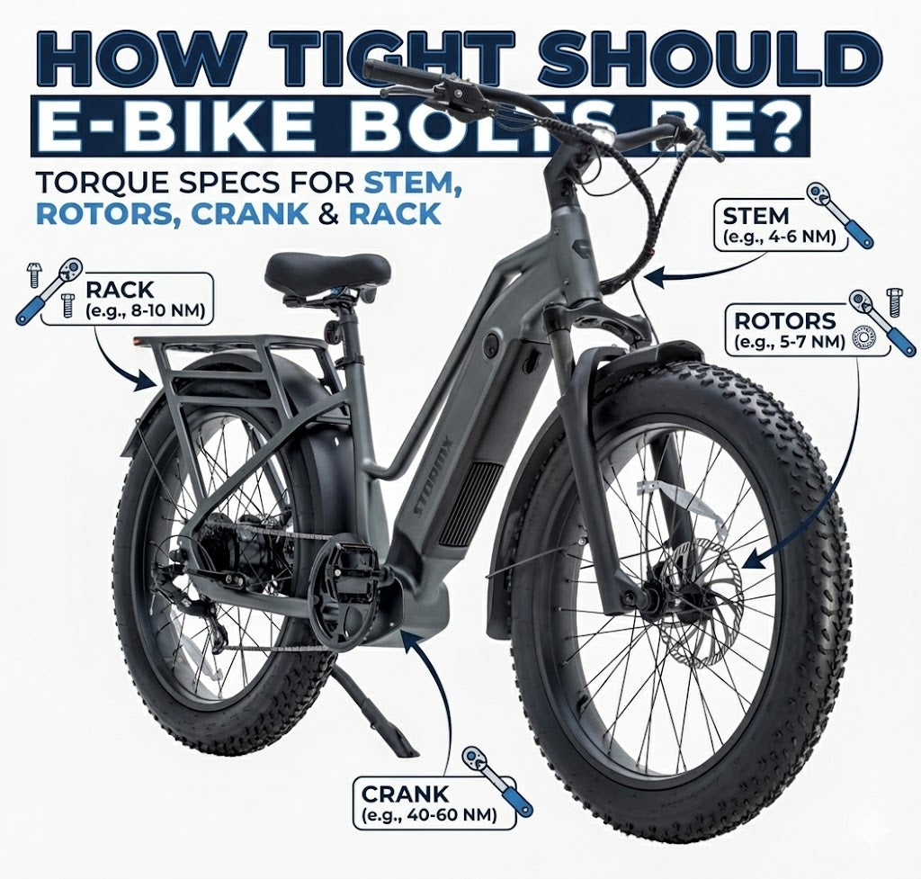How Tight Should E-Bike Bolts Be? Torque Specs for Stem, Rotors, Crank & Rack