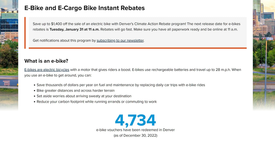 Denver's E-Bike Rebates 