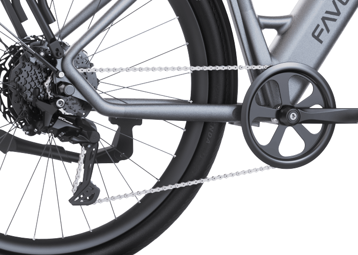 Hybrid CSC Shimano CUES 9-speed drivetrain animation