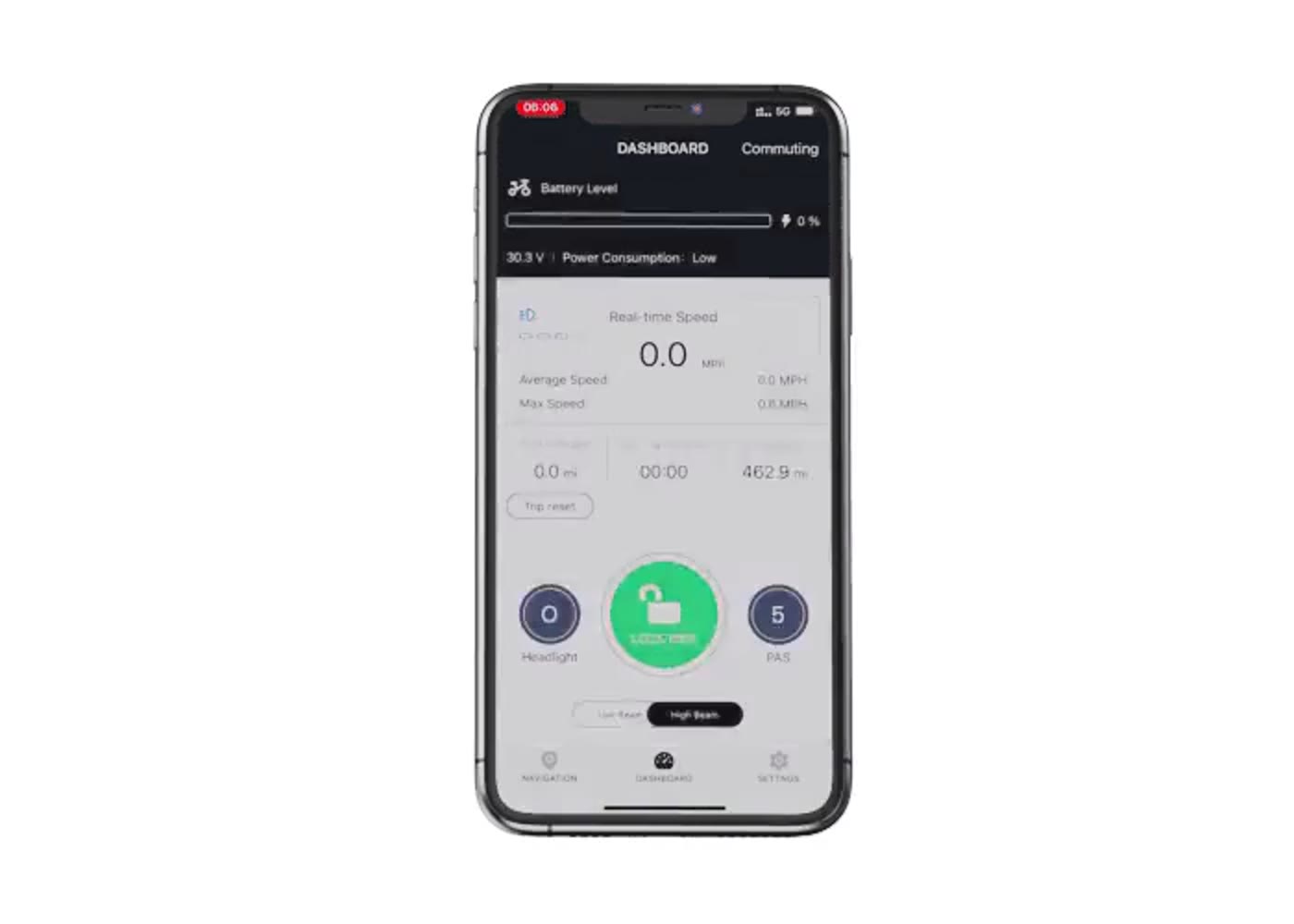 FavoriteBikes App screens with ride information and supported navigation